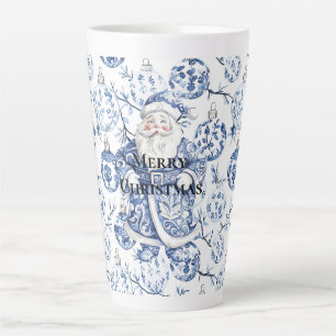 Blue White Chic Weihnachten Weihnachten und Orname Milchtasse
