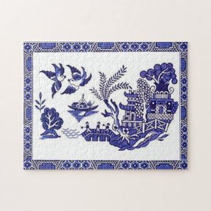 Blue & White China Blue Willow Design Puzzle