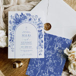 Blue White Chinoiserie Blumengarten Hochzeit Einladung<br><div class="desc">Dieses chinoiserie-inspirierte Design besticht durch elegante botanische Flora und Grünflächen in Weiß und Blau. Personalisieren Sie die Einladung mit Ihren Daten und wenn Sie gewollt,  um den Stil und die Platzierung des Textes weiter zu ordnen,  klicken Sie bitte auf den Button "Weitere Anpassung".</div>