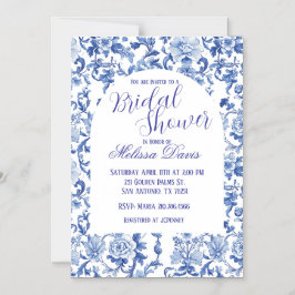 Blue & White Chinoiserie Bridal Shower Invitation Magneteinladung
