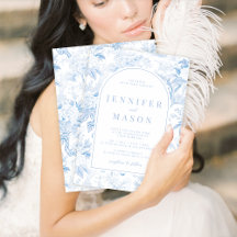 Blue White Chinoiserie Klassische Hochzeit Einladu