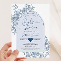 Blue White Chinoiserie Vintag Baby Dusche
