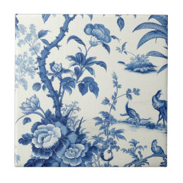Blue & White Chinoiseries Fliese