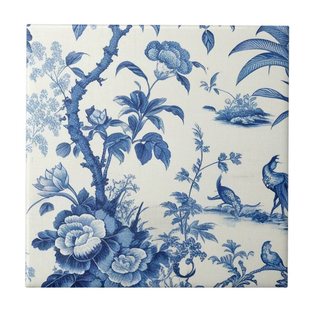 Blue & White Chinoiseries Fliese (Vorderseite)