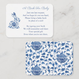 Blue White Chinoserie Bunny Books for Baby Showroo Begleitkarte