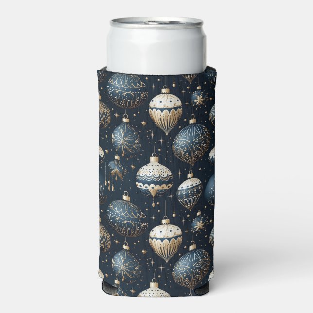 BLUE & WHITE CHRISTMAS HOLIDAY ORNAMENTS SELTERS DOSENKÜHLER (Seltzer Vorderseite)