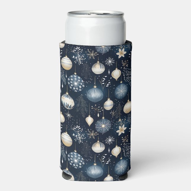 BLUE & WHITE CHRISTMAS HOLIDAY ORNAMENTS SELTERS DOSENKÜHLER (Seltzer Vorderseite)