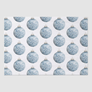 Blue White Christmas Snowflakes Ornamente Seidenpapier
