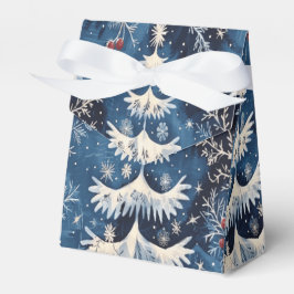 Blue White Christmas Tree Holiday Geschenkboxen Geschenkschachtel