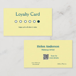 Blue White Classic Business Salon Loyekarten Visitenkarte