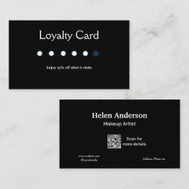 Blue White Classic Business Salon Loyekarten Visitenkarte