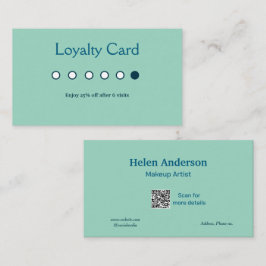 Blue White Classic Business Salon Loyekarten Visitenkarte