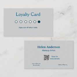 Blue White Classic Business Salon Loyekarten Visitenkarte