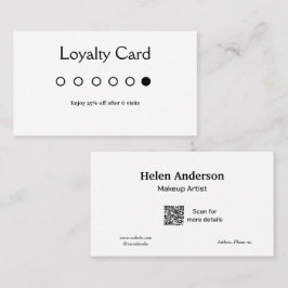 Blue White Classic Business Salon Loyekarten Visitenkarte