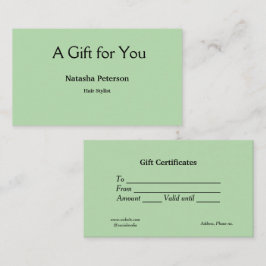 Blue White Classic Geschenkgutscheine Visitenkarte