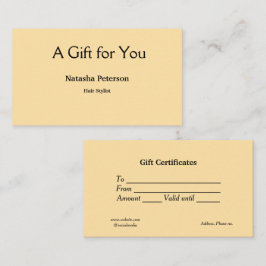 Blue White Classic Geschenkgutscheine Visitenkarte