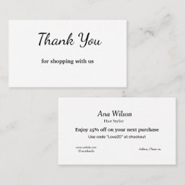 Blue White Classic Vielen Dank für Ihre Visitenkar Visitenkarte