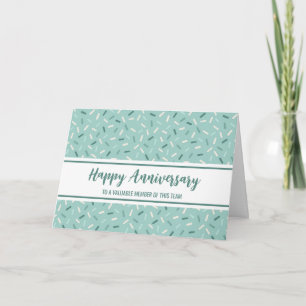Blue White Confetti Anniversary Card Karte