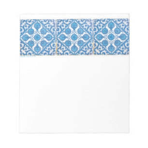 Blue White Delft Cornflower Art Notizblock