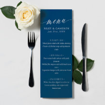 Blue White Delicate Calligraphy Elegante Wedding