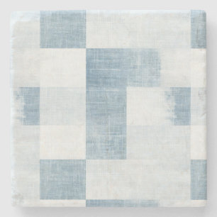 Blue White Denim Jean Stripes Birthday Steinuntersetzer