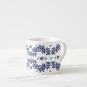 Blue & White Espresso Keramik Tasse