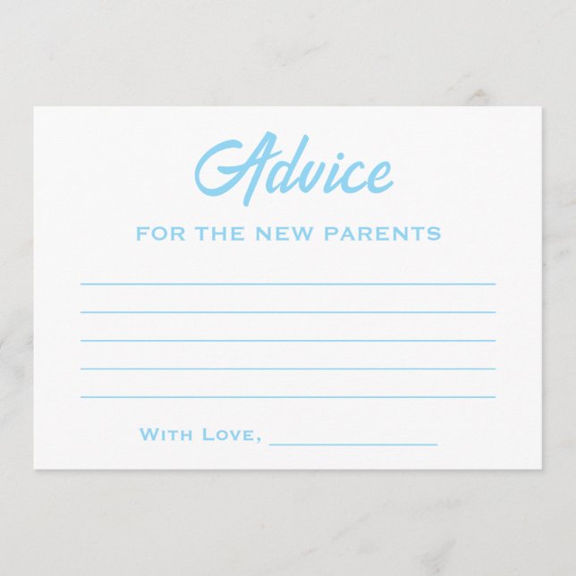 Blue White Fee Fun Trendy The Boy Baby Dusche Hinweiskarte (Vorderseite)