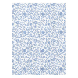 Blue White Floral Botanical Pattern Modern Boho Tischdecke
