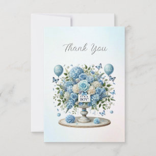 Blue White Floral Vase Danke Karte
