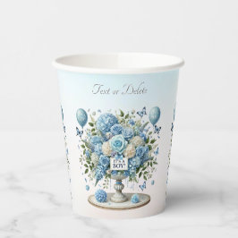 Blue White Floral Vase Paper Cups Pappbecher
