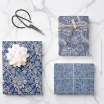 Blue White Floral Vintag William Morris Muster