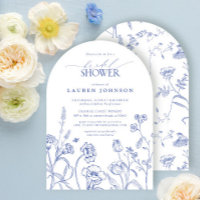 Blue & White Garden Blume Brautparty