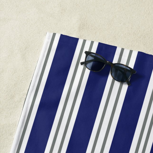 Blue white gray beach bathroom coastal strandtuch (Beispiel)