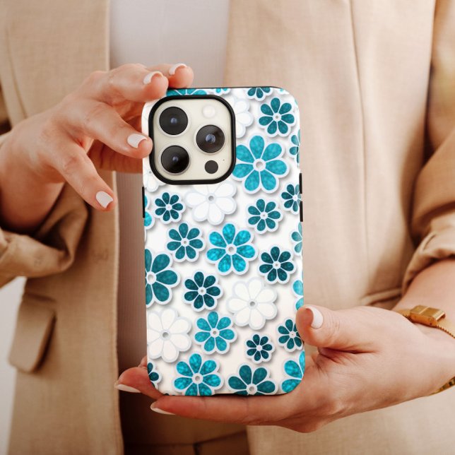 Blue White Hippie iPhone | 60er Hippie iPhone 13 Case-Mate iPhone Hülle (Von Creator hochgeladen)