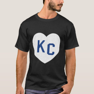 Blue White Kansas City KC Herzstück Liebe Kansas C T-Shirt