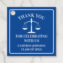 Blue White Law School Custom Graduation Party