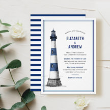 Blue White Lighthouse Wedding