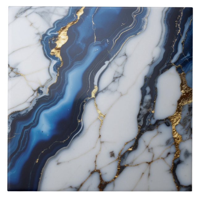blue white marble texture gold texture pattern lux fliese (Vorderseite)