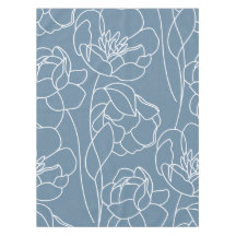 Blue White Modern Wildflower