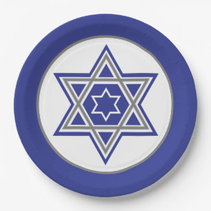 Blue & White Multiple Stars von David Design Pappteller