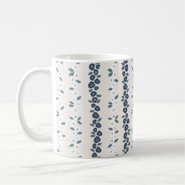 Blue White Niedlich Farmhouse Rustikales Muster Kaffeetasse