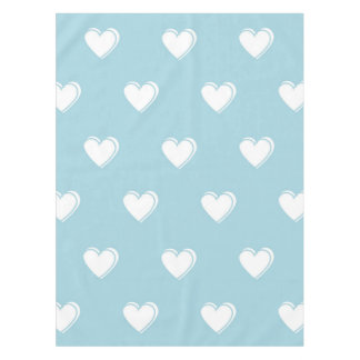 Blue White Niedlich Simple Heart Pattern Tischdecke