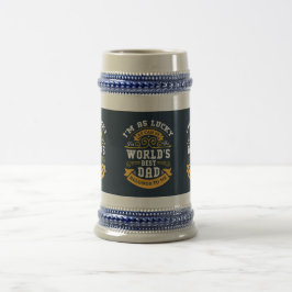 Blue White Orange Worlds Bester Vater Bierglas