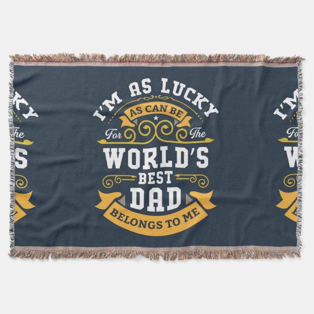 Blue White Orange Worlds Bester Vater Decke (Vorderseite)