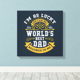 Blue White Orange Worlds Bester Vater Leinwanddruck