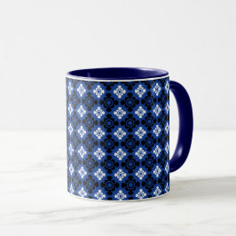 Blue & White Paisleys Tasse