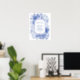 Blue White Peony Chinoiserie Brautparty Willkommen Poster (Home Office)