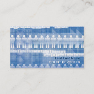 Blue white people hofiert reporter Visitenkarten Visitenkarte