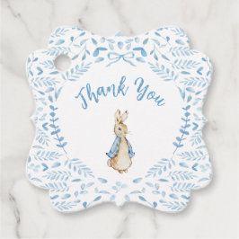 Blue White Peter the Rabbit Beatrix Baby Dusche Geschenkanhänger