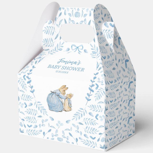 Blue White Peter the Rabbit Beatrix Baby Dusche Geschenkschachtel (Vorderseite)
